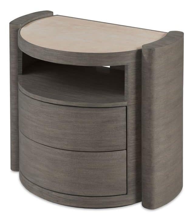 Century Furniture CD9-225 Yume Two Drawer Open Shelf Nightstand