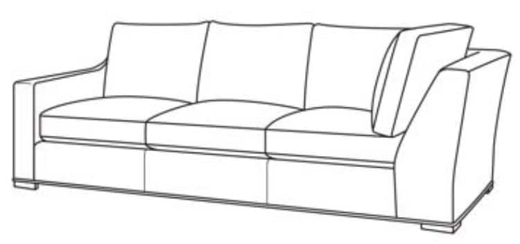 Century Furniture D13U-5201-43-F1 Armanti Outdoor LAF Corner Sofa