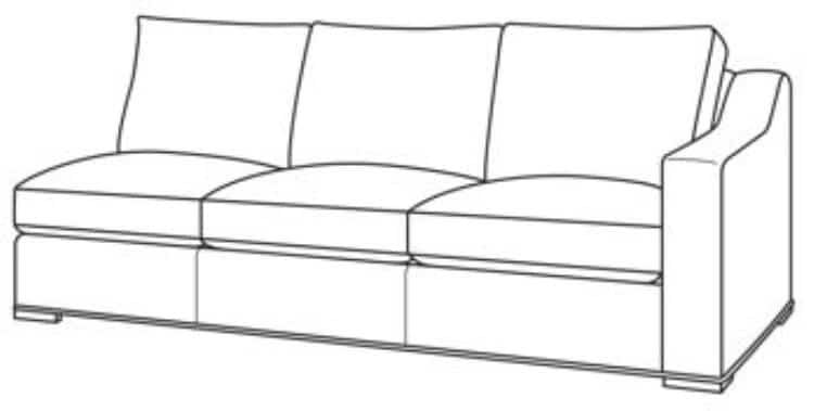 Century Furniture D13U-5201-52-F1 Armanti Outdoor RAF Sofa