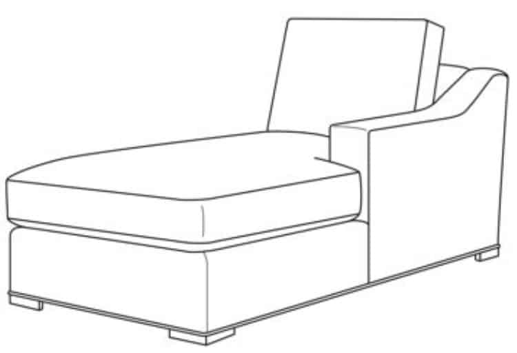 Century Furniture D13U-5201-91-F1 Armanti Outdoor RAF Chaise