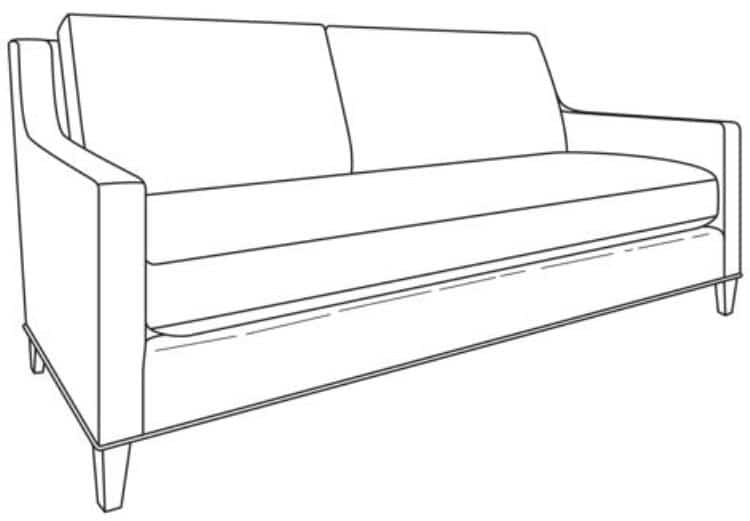 Century Furniture ES9-1339-3 Savannah Apt Sofa