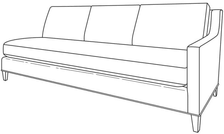 Century Furniture ES9-1339-52 Savannah RAF Sofa