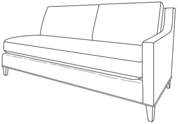 Century Furniture ES9-1339-72 Savannah RAF Love Seat