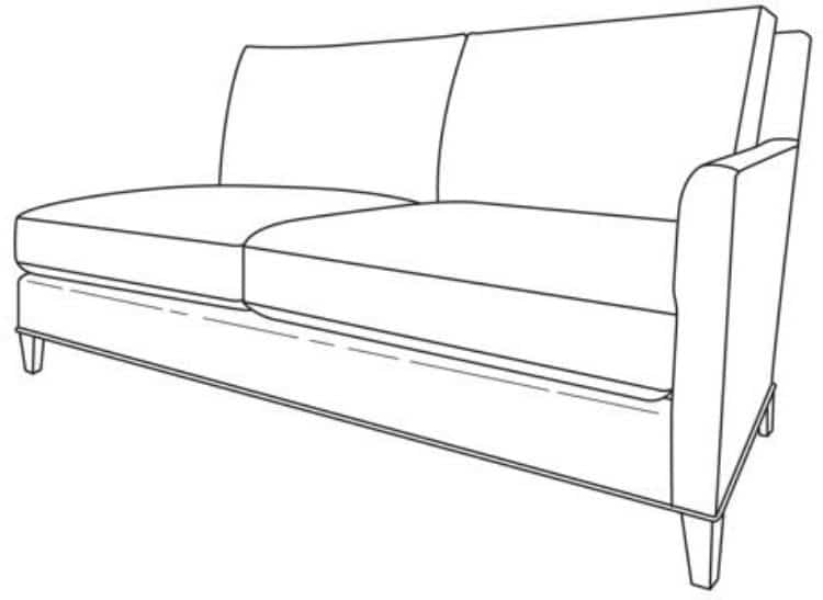 Century Furniture ES9-1340-72 Jordan RAF Love Seat