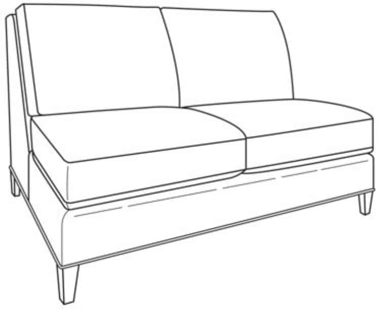 Century Furniture ES9-1340-82 Jordan Armless Love Seat Century Furniture ES9-1340-82 Jordan Armless Love Seat