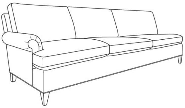 Century Furniture ES9-1341-42 Hartford LAF Sofa