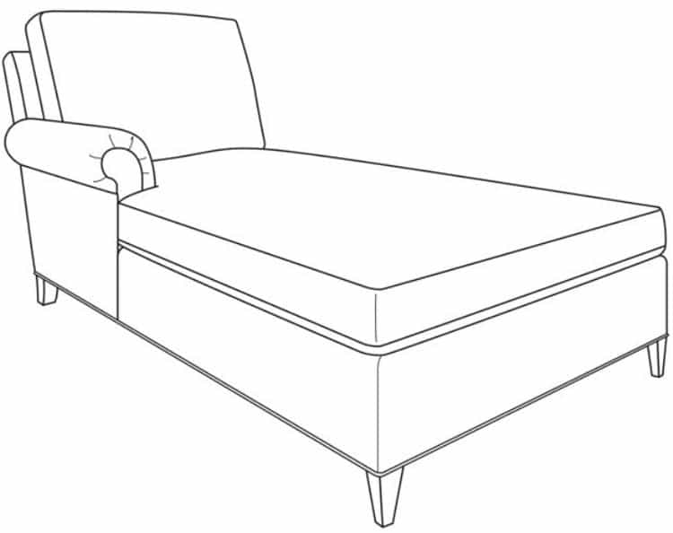 Century Furniture ES9-1341-81 Hartford LAF Chaise