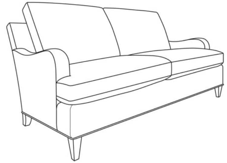 Century Furniture ES9-1342-3 Logan Apt Sofa