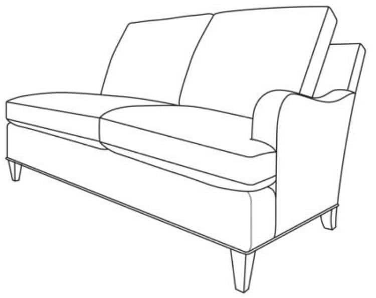 Century Furniture ES9-1342-72 Logan RAF Love Seat