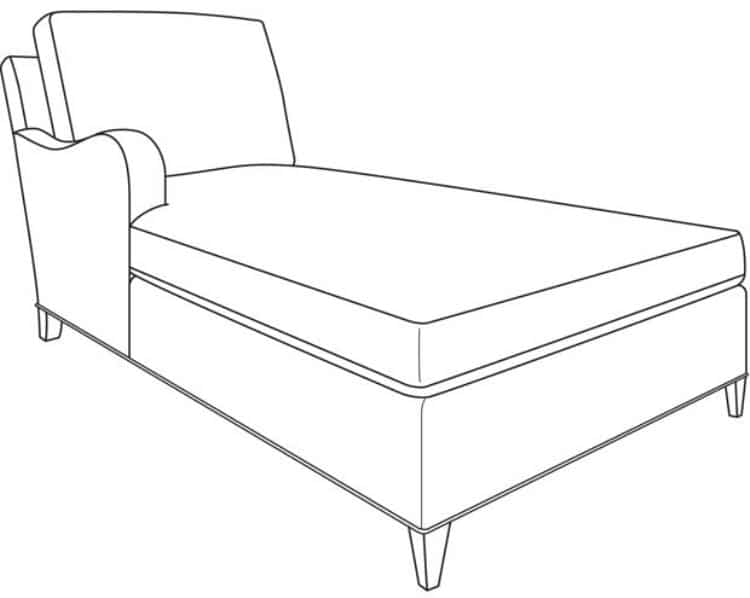 Century Furniture ES9-1342-81 Logan LAF Chaise