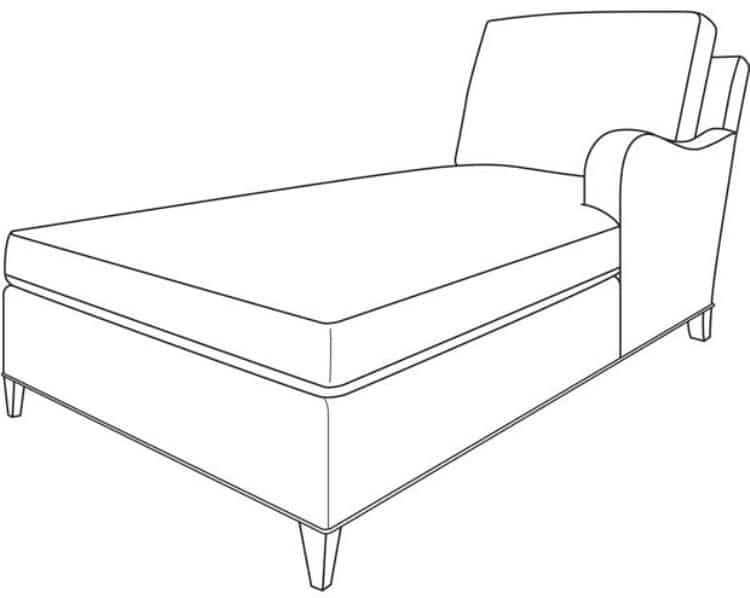 Century Furniture ES9-1342-91 Logan RAF Chaise