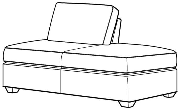 Century Furniture LR-7600-11R Leatherstone Configurable RAF Bumper Chair