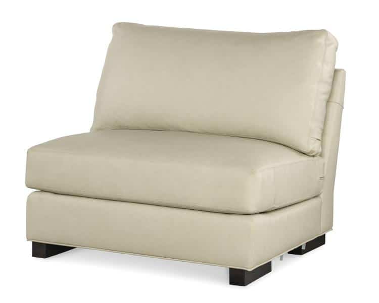 Century Furniture LR-7600-11X Leatherstone Armless Chair N Half