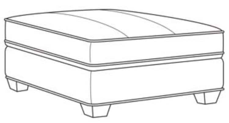Century Furniture LR-7600-20 Leatherstone Bumper Ottoman