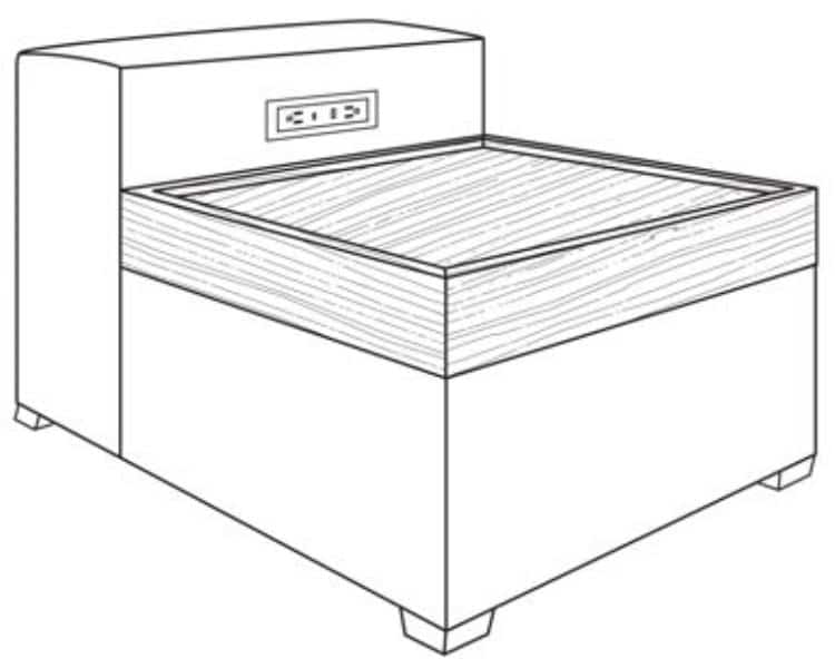 Century Furniture LR-7600-24OAKR Leatherstone RAF Table Ottoman