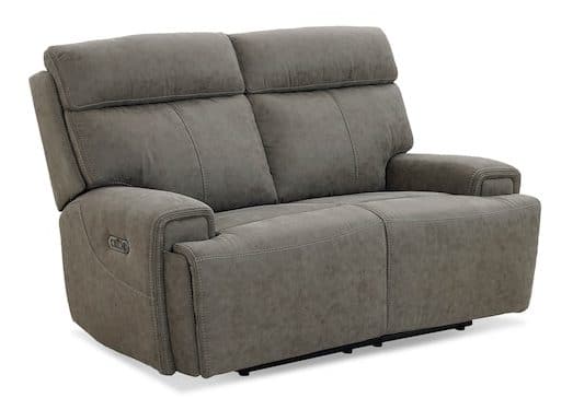Bassett Club Level 3535-P42S Nathan Power Reclining Loveseat – Nathan Shadow
