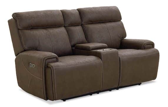 Bassett Club Level 3535-PC42J Nathan Power Reclining Loveseat with Center Console – Nathan Java