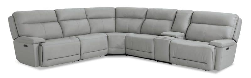 Bassett Club Level 3733-MSECTG Fletcher Leather Power Reclining Sectional - Fletcher Grey Bassett Club Level 3733-MSECTG Fletcher Leather Power Reclining Sectional - Fletcher Grey