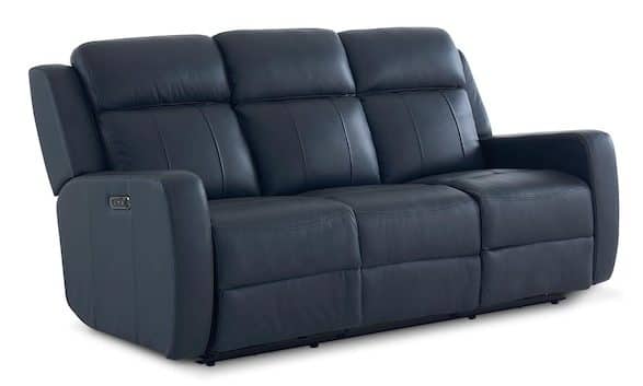 Bassett Club Level 3752-P62S Norwood Leather Power Reclining Sofa – Norwood Slate