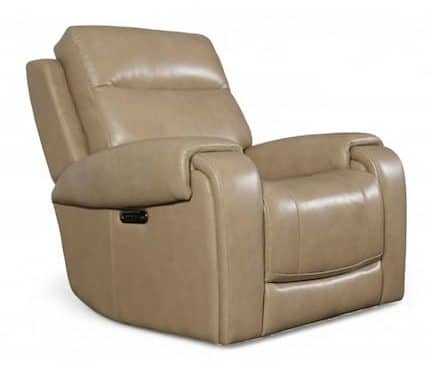 Bassett Club Level 3760-P0C Avery Leather Zero Gravity Power Recliner - Avery Champagne