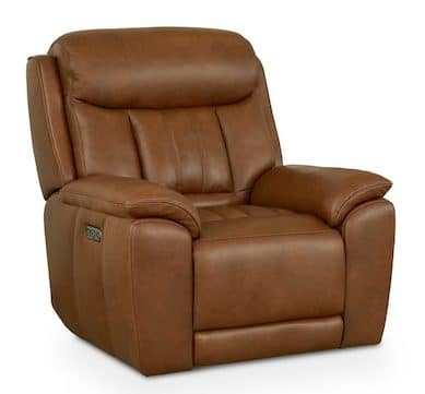 Bassett Club Level 3762-P0TC Benson Leather Zero Gravity Power Recliner – Benson Tuscan Cafe