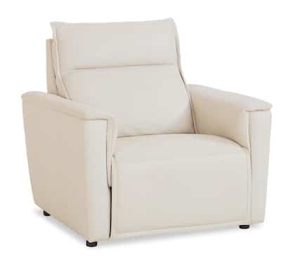 Bassett Club Level 3799-P0V Chauncey Leather Zero Gravity Power Recliner – Chauncey Vanilla