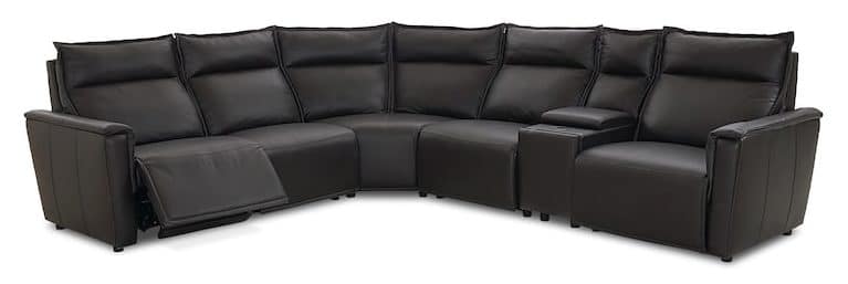 Bassett Club Level 3799-MSECTE Chauncey Leather Power Reclining Sectional – Chauncey Expresso