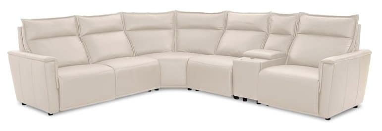 Bassett Club Level 3799-MSECTV Chauncey Leather Power Reclining Sectional – Chauncey Vanilla