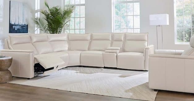 Bassett Club Level 3799-P0V Chauncey Leather Zero Gravity Power Recliner - Chauncey Vanilla