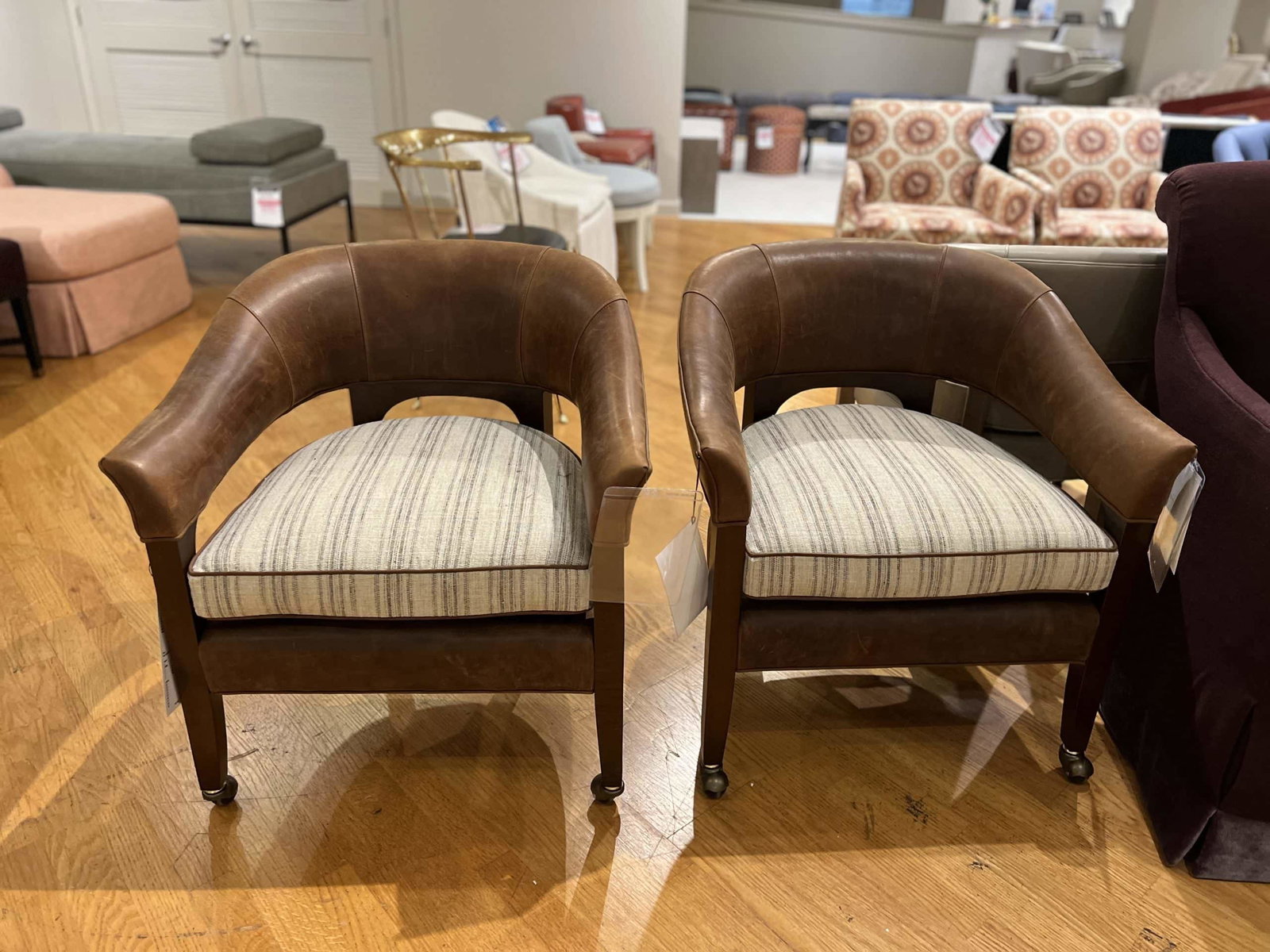 Hancock and Moore 6943-1-C/455,456 Jude Game Chair With Casters