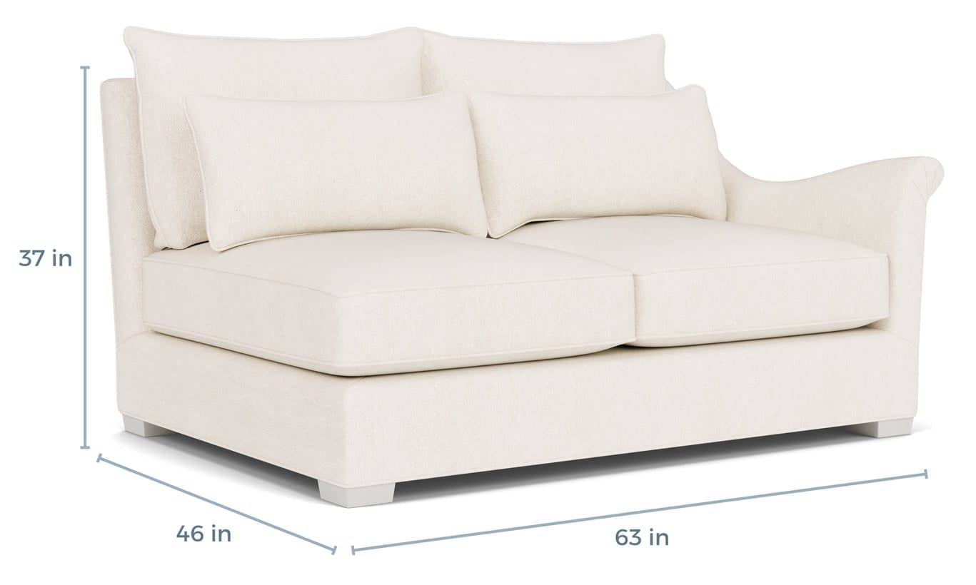 Gabby Home SCH-771 Westley Upholstered Sectional Loveseat, Deep Seat – Right Facing