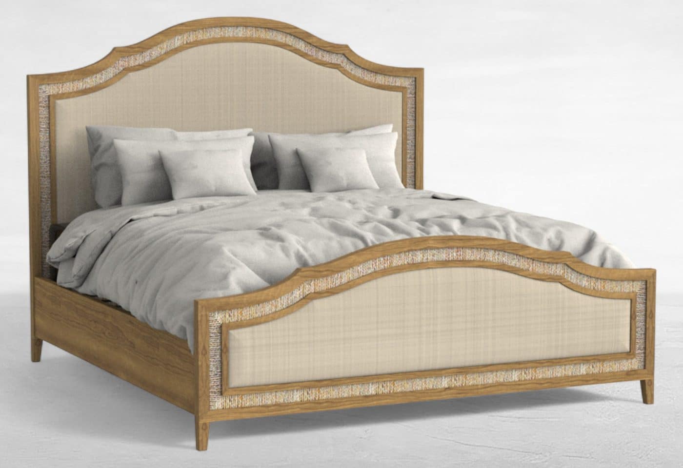 Gabby Home SCH-176065 Grand Bermuda Sungkai Wood Classic Bed – King, Sandbar