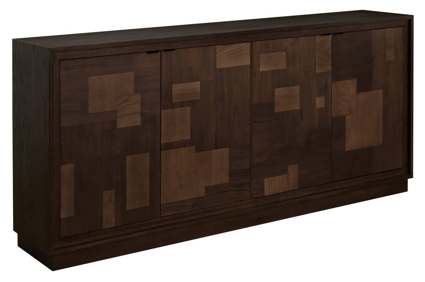 Gabby Home SCH-176049 Elwood Assorted Wood Sideboard – 4 Shelves, Dusk