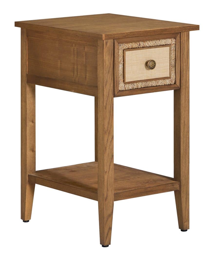 Gabby Home SCH-176030 Grand Bermuda Sungkai Wood Nightstand – 1 Drawer, Sandbar