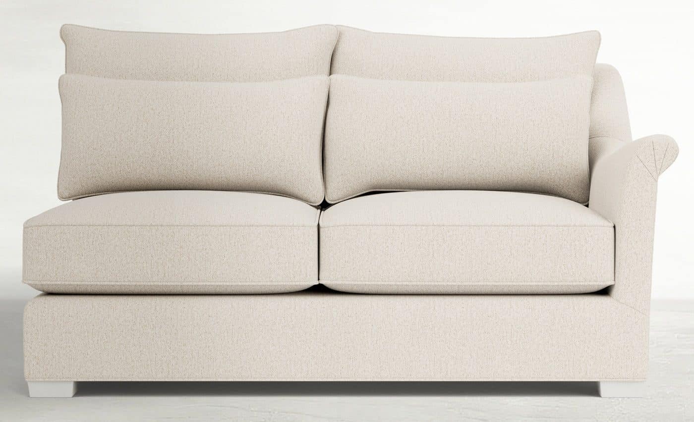 Gabby Home SCH-775 Westley Upholstered Sectional Loveseat, Shallow Seat – Right Facing