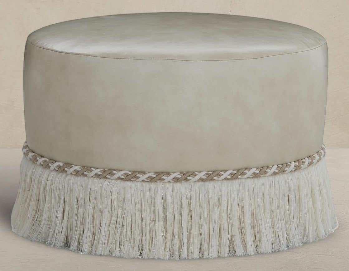 Gabby Home SCH-3110P Siren Fringe Upholstered Pouf Gabby Home SCH-3110P Siren Fringe Upholstered Pouf