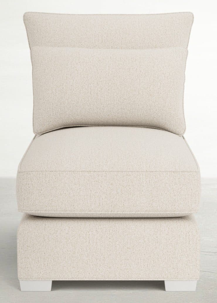 Gabby Home SCH-774 Westley Upholstered Sectional Chair, Deep Seat - Armless