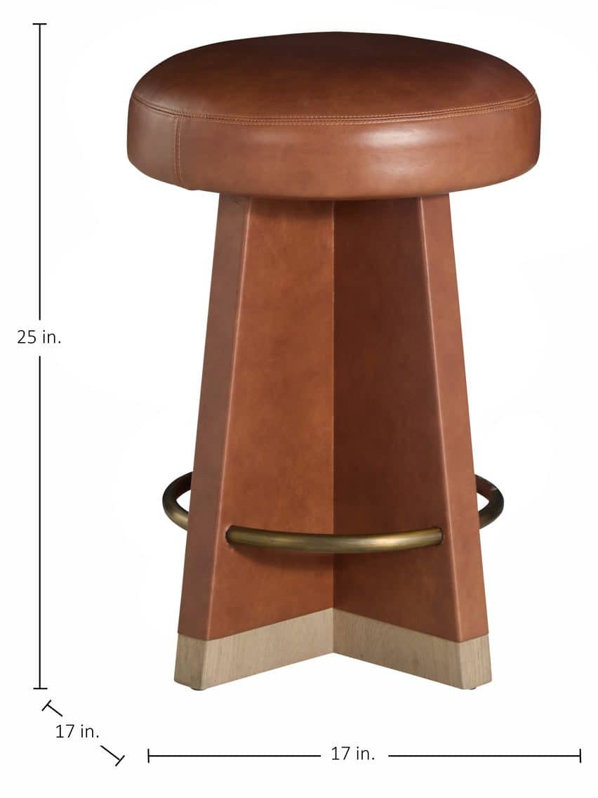 Gabby Home SCH-176002 Plateau Leather Swivel Counter Stool - Dawn Gabby Home SCH-176002 Plateau Leather Swivel Counter Stool - Dawn