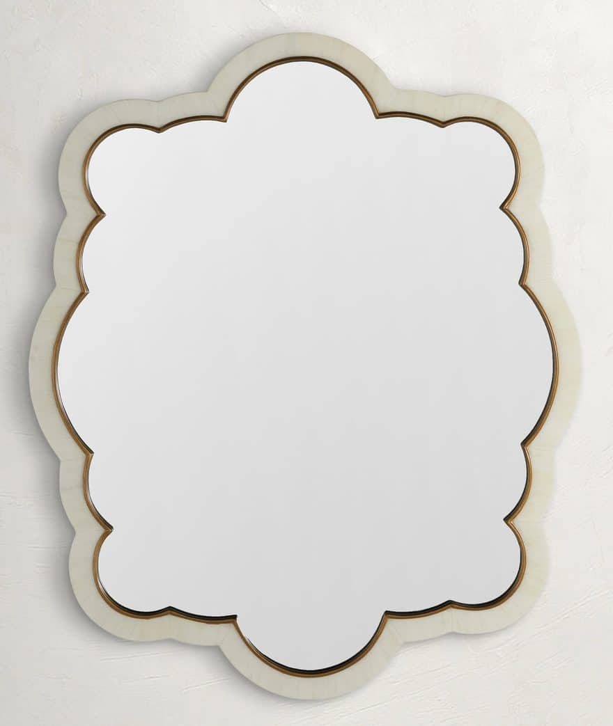 Gabby Home SCH-175040 Rianna Cloud Accent Mirror - Antique Brass Trim Gabby Home SCH-175040 Rianna Cloud Accent Mirror - Antique Brass Trim
