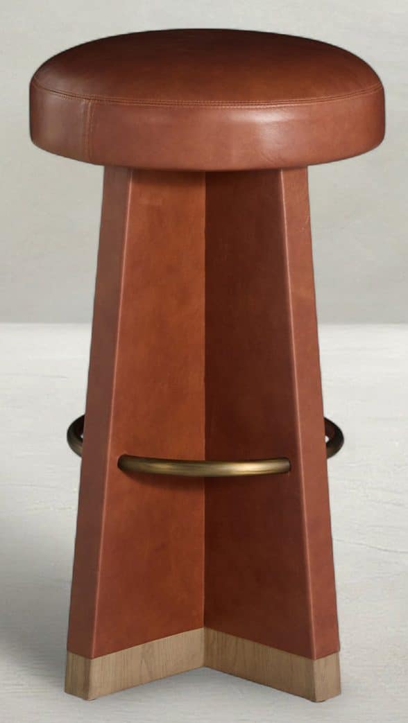 Gabby Home SCH-176009 Plateau Leather Swivel Bar Stool – Dawn