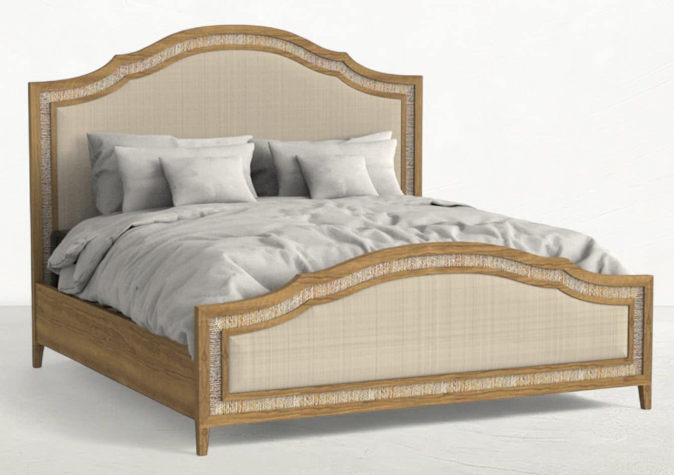 Gabby Home SCH-176075 Grand Bermuda Sungkai Wood Classic Bed – Queen, Sandbar