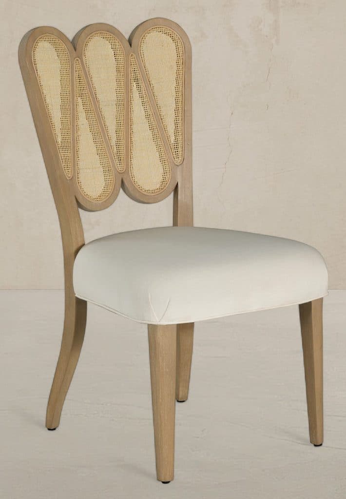 Gabby Home SCH-175998 Wave Mahogany Curved Frame Dining Side Chair - Drift