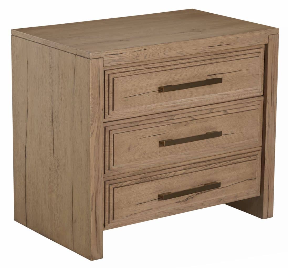 Gabby Home SCH-176036 Wren Oak Wood Chest – 3 Drawers, Dawn