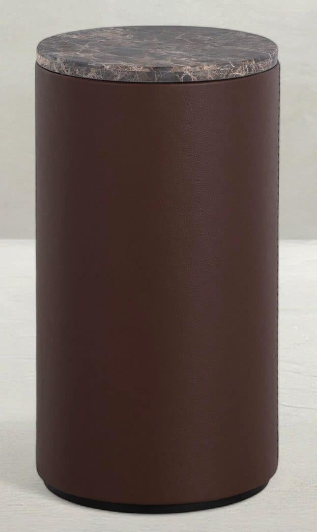 Gabby Home SCH-175939 Washoe Leather Circle Pedestal Drink Table Gabby Home SCH-175939 Washoe Leather Circle Pedestal Drink Table