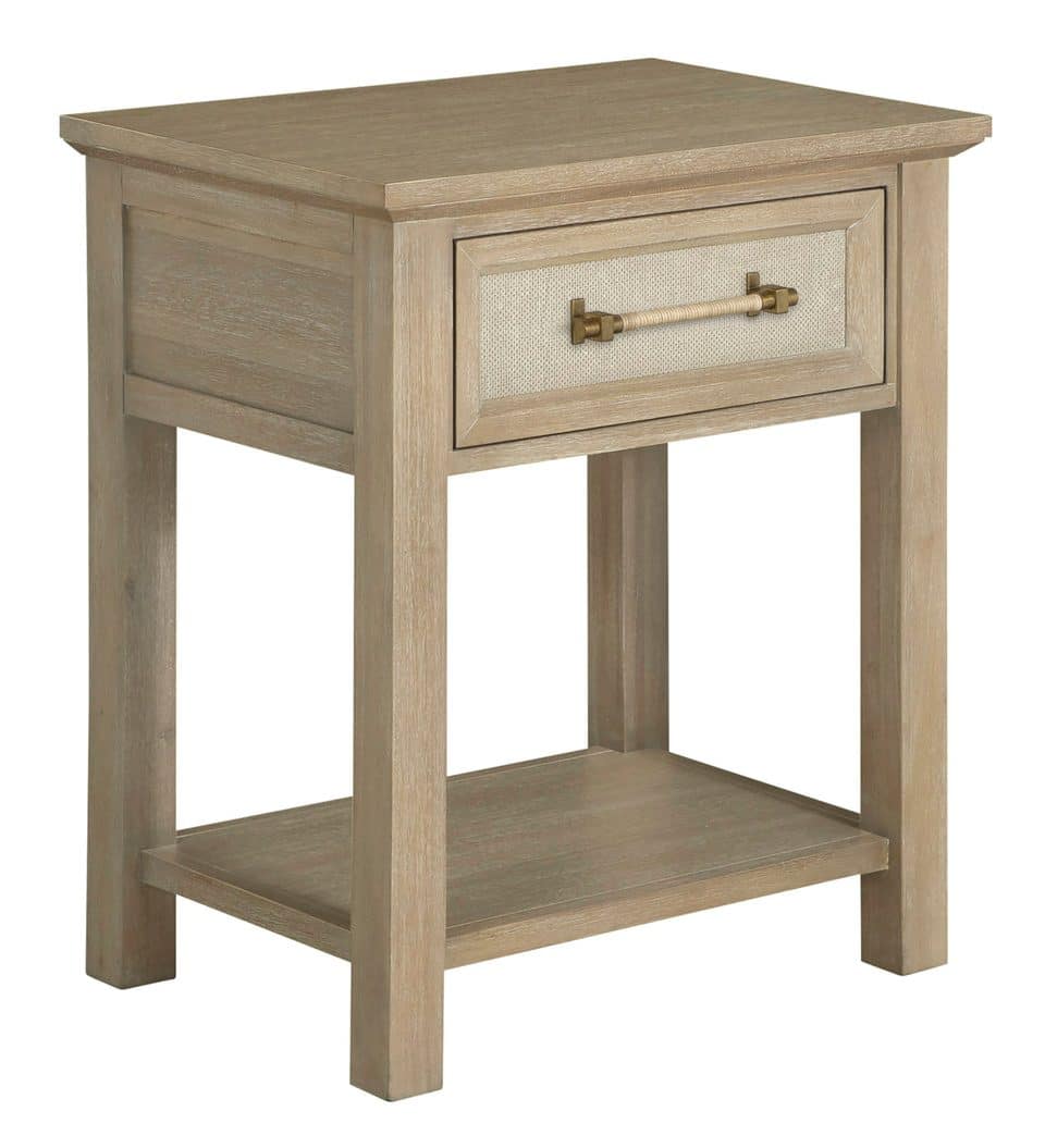 Gabby Home SCH-176016 Astwood Mahogany Wood Nightstand – 1 Drawer, Drift