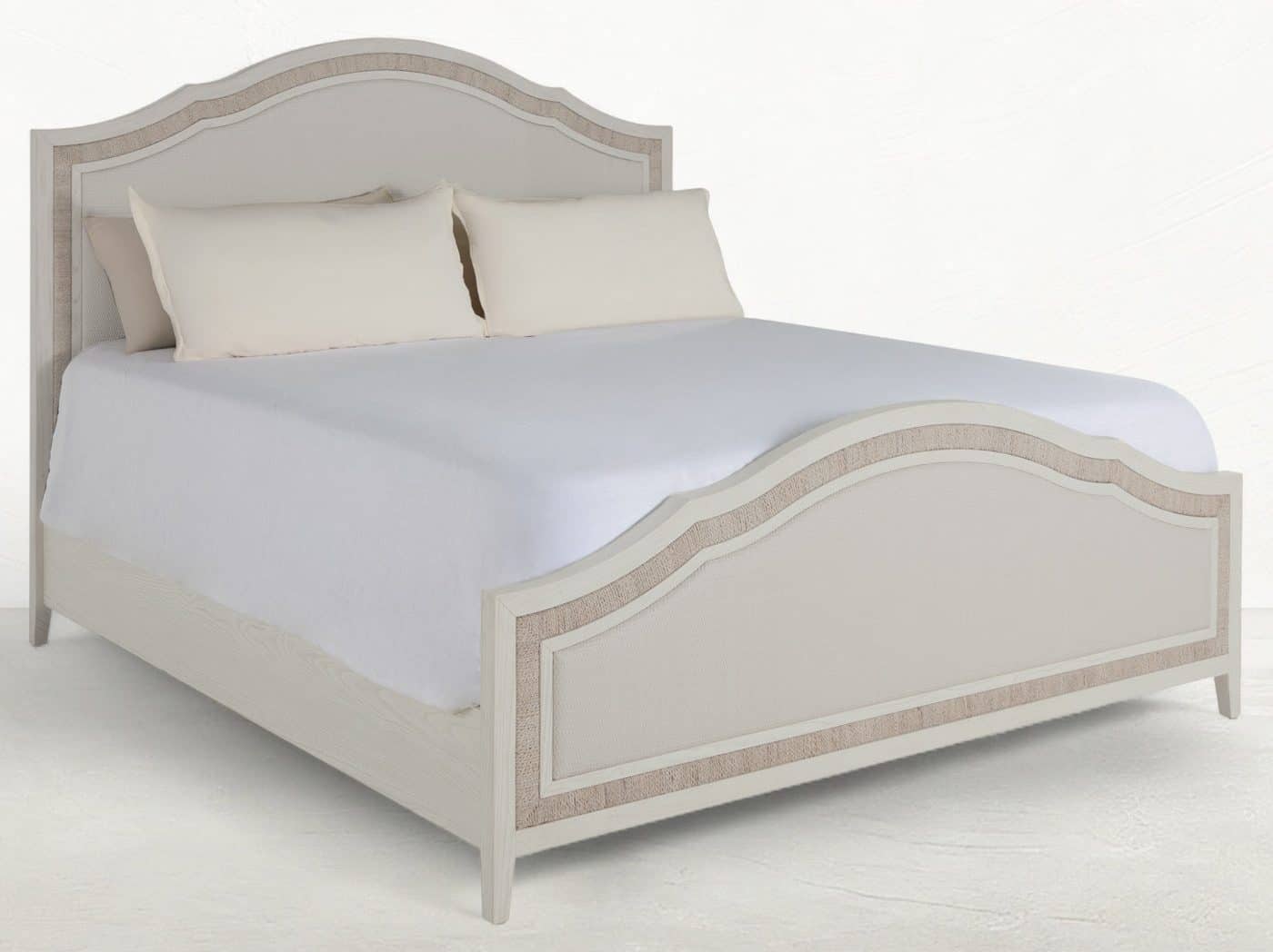 Gabby Home SCH-176076 Grand Bermuda Sungkai Wood Classic Bed – Queen, Whitewash