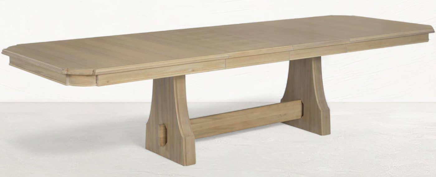 Gabby Home SCH-175976 Maris Mahogany Rectangle Trestle Extension Dining Table