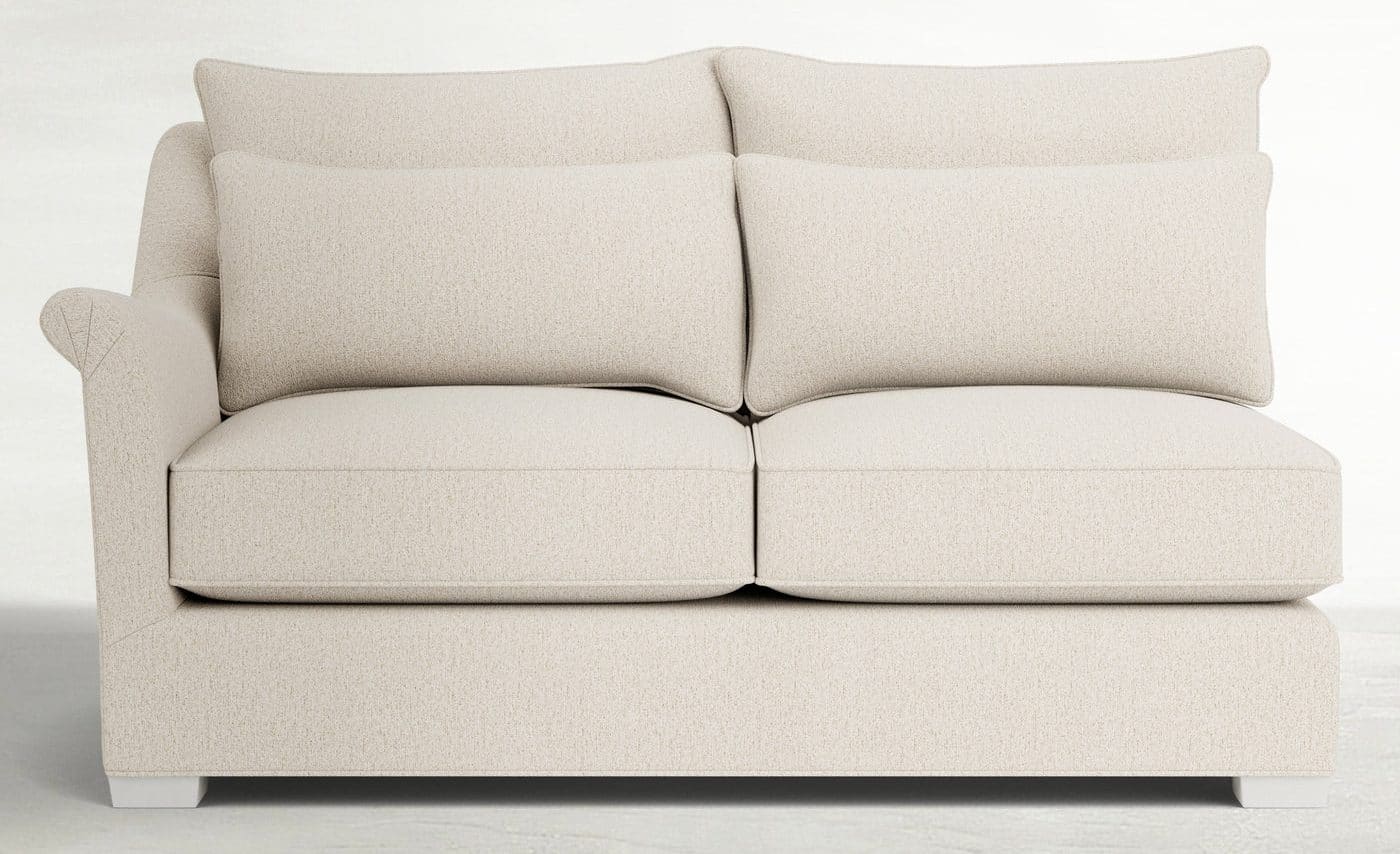 Gabby Home SCH-776 Westley Upholstered Sectional Loveseat, Shallow Seat - Left Facing