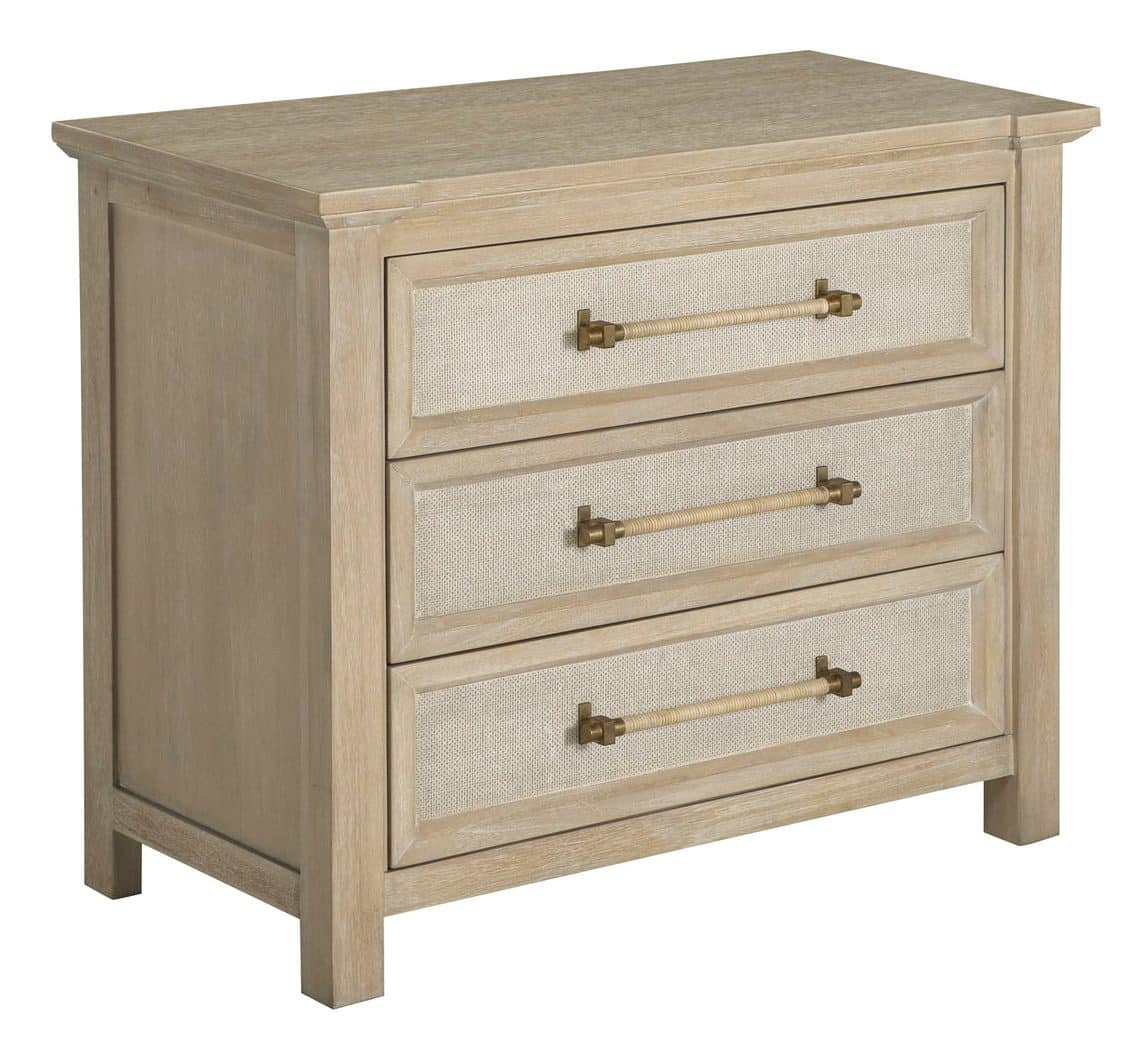 Gabby Home SCH-176017 Astwood Mahogany Wood Nightstand – 3 Drawers, Drift