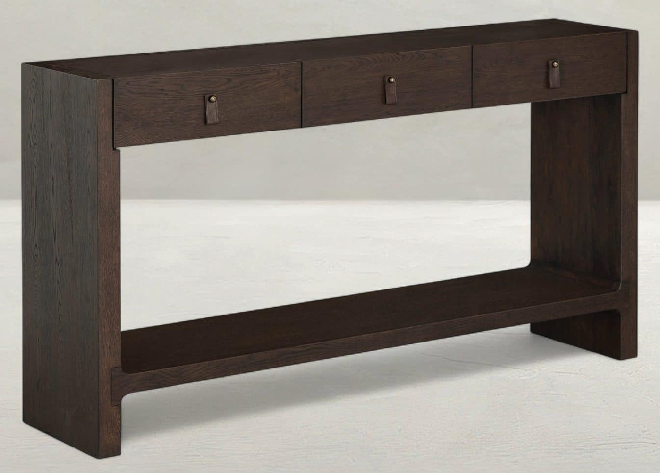 Gabby Home SCH-175957 Rook Oak Rectangle Frame Console Table – Dusk